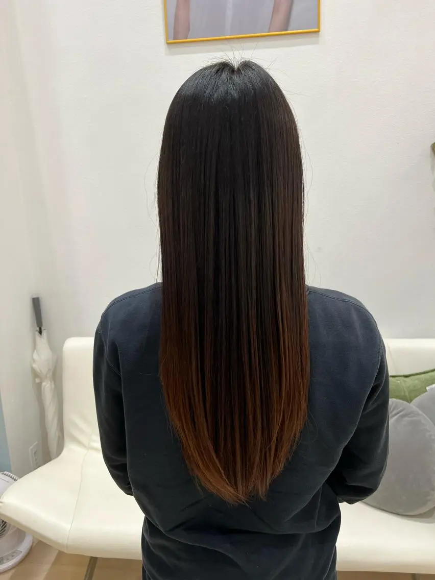 ミディアム パーマ 縮毛矯正 堀井 凌平のヘアスタイル