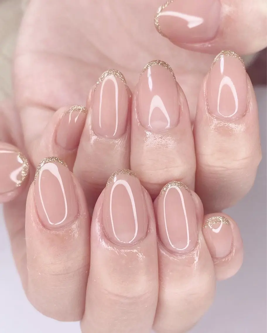 ネイル アートネイル フレンチネイル グラデーション キラキラネイル ラメ(グリッター) Ｎail Ｓalon ertiのネイルデザイン