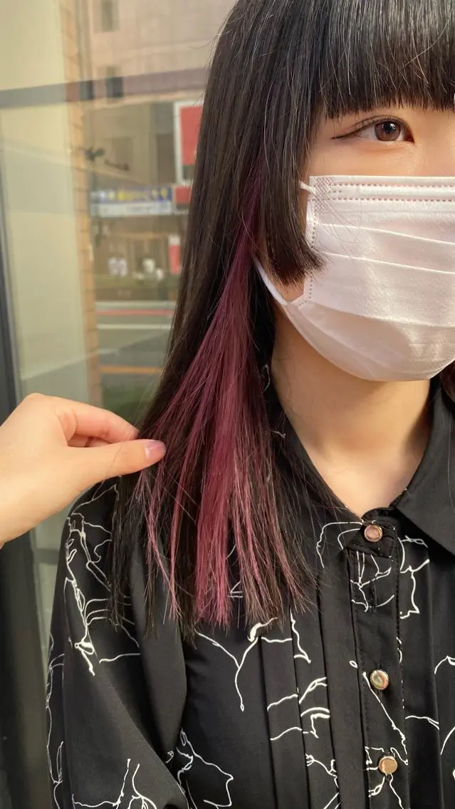 ミディアム カラー カット ヘアカラー トリートメント RURI韓国ボブ 🇰🇷タッセルボブのヘアスタイル