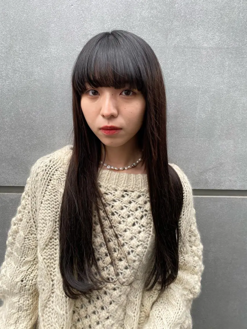 ロング カット ヘアカラー トリートメント レイヤーウルフ エクステ磯部のヘアスタイル