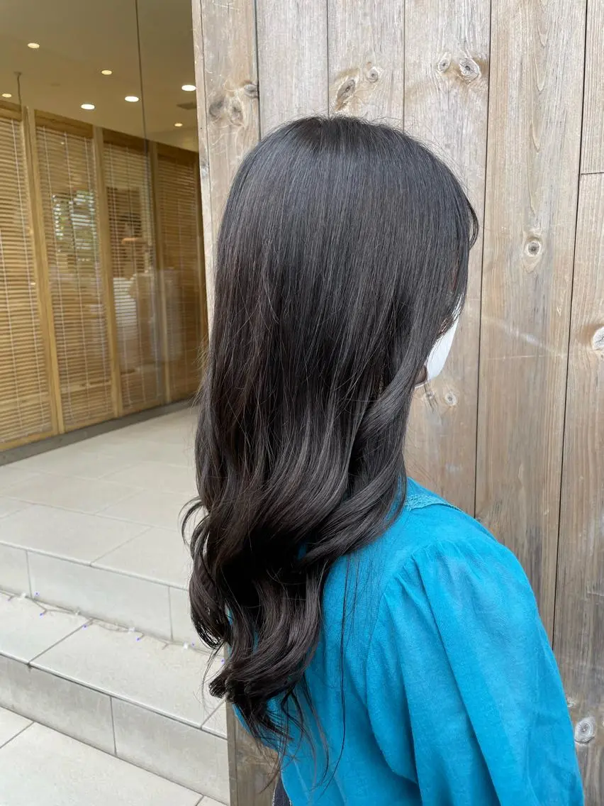ロング カラー アッシュ カット トリートメント 🌷 カナサ🌷のヘアスタイル
