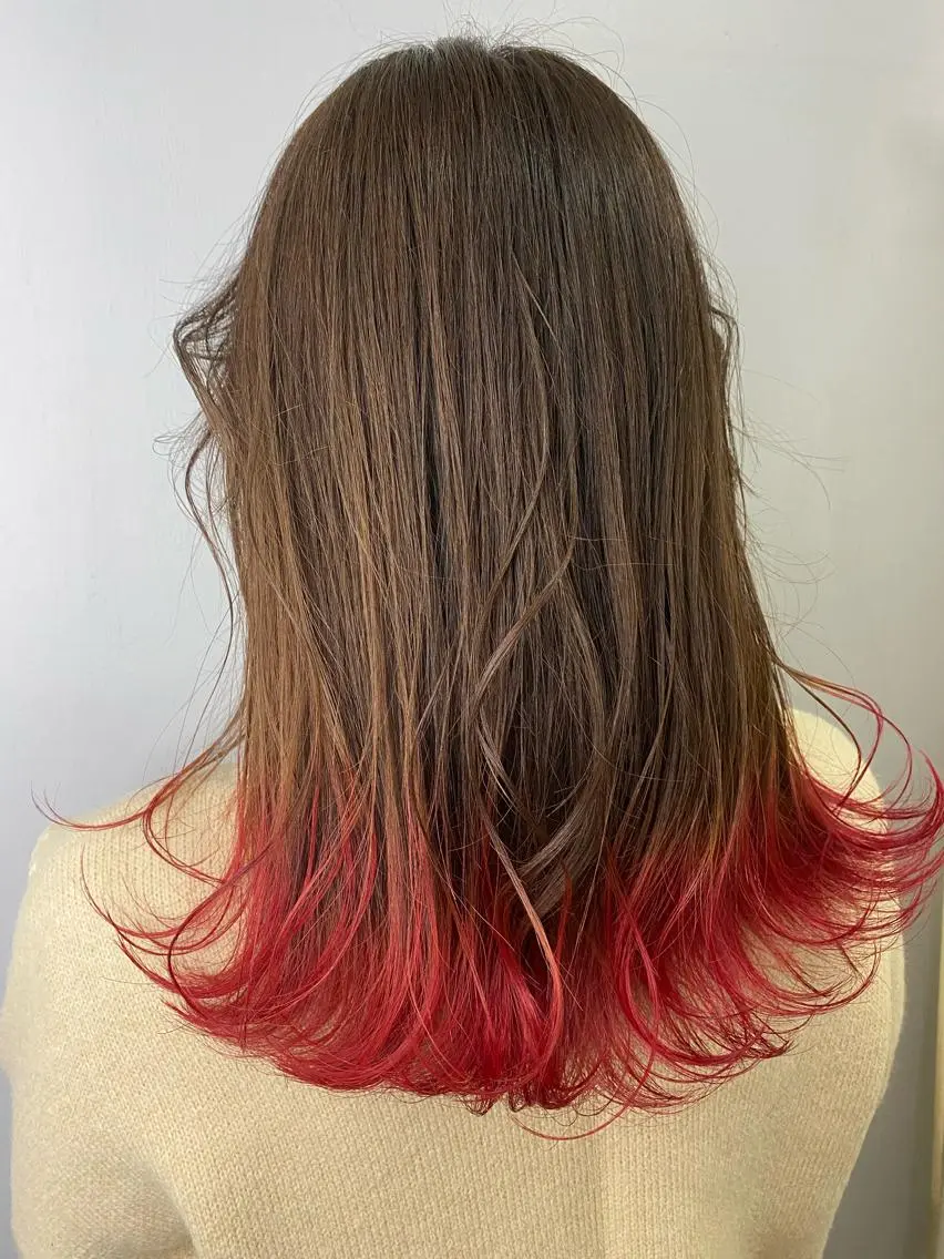 カラー レッドカラー 橋口 亮平のヘアスタイル
