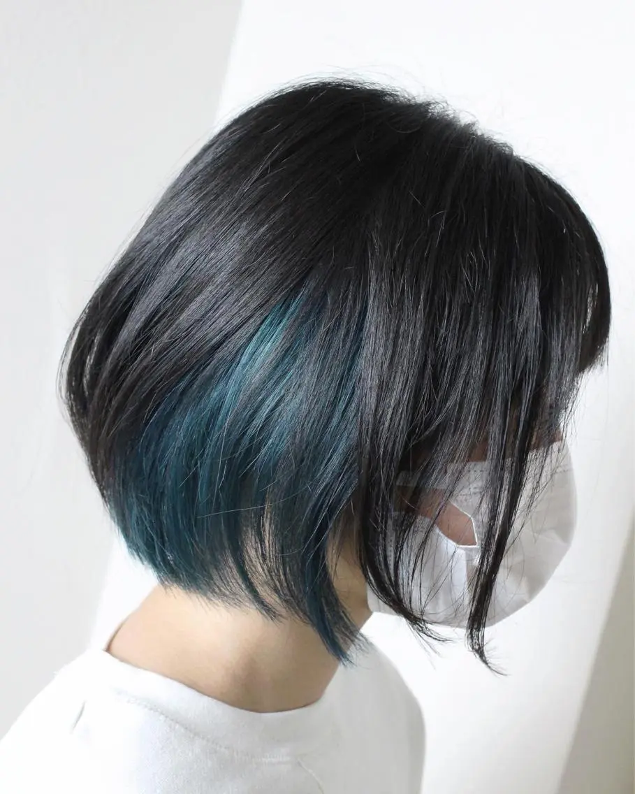 ショート カラー ブルーカラー ヘアカラー 土居 正季のヘアスタイル
