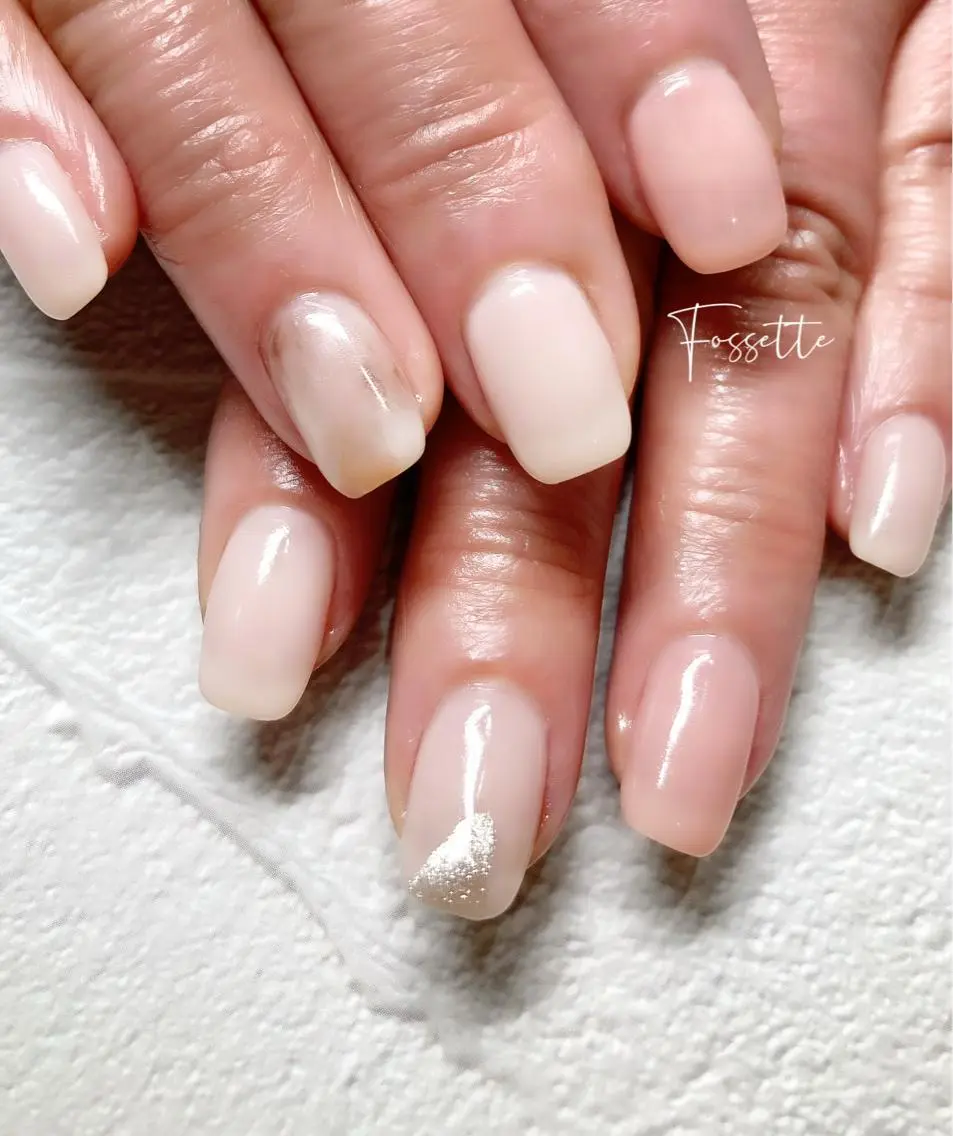 ネイル アートネイル マグネットネイル ニュアンスネイル オフィスネイル シンプルネイル ハンドネイル nailsalon Fossetteのネイルデザイン