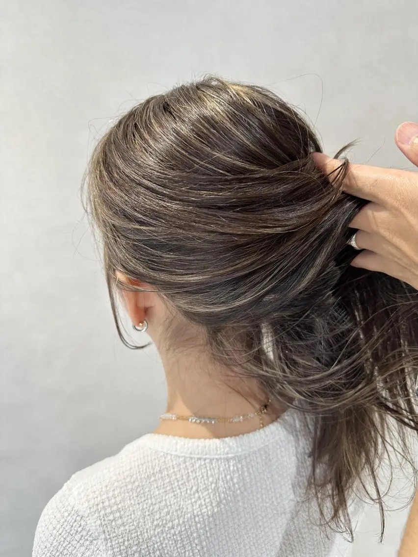 ロング カラー ヘアアレンジ 透明感カラー ハイライトカラー ハイライト 髪質改善 小顔カット 💎ハイライトカラー /髪質改善カラー💎のヘアスタイル