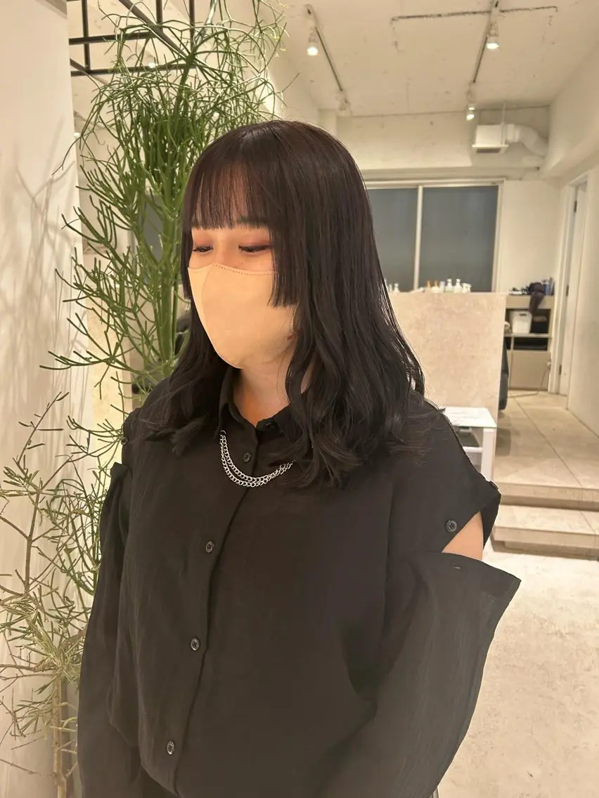 ミディアム カラー ラベンダーカラー カット ヘアカラー トリートメント 透明感カラー🫧 nanohaのヘアスタイル