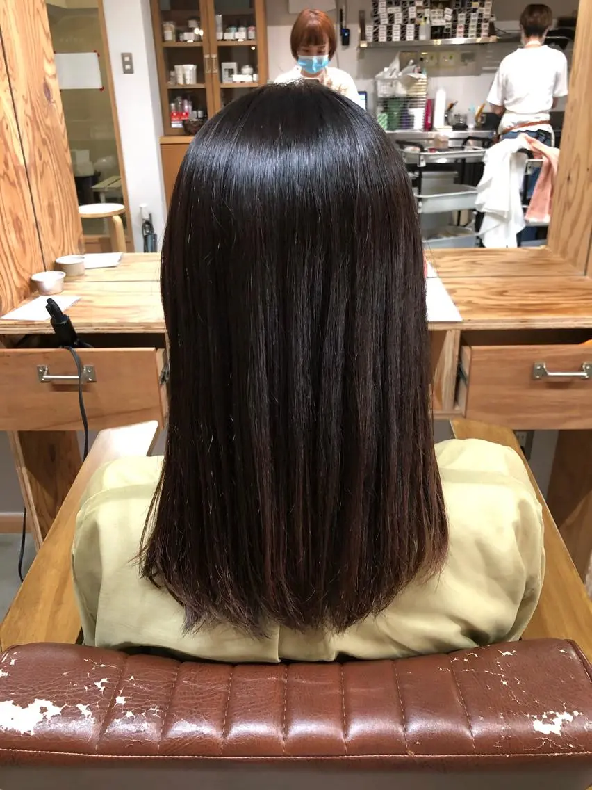 セミロング カラー パーマ ヘアアレンジ 暖色ボブ 🍊rikakoのヘアスタイル