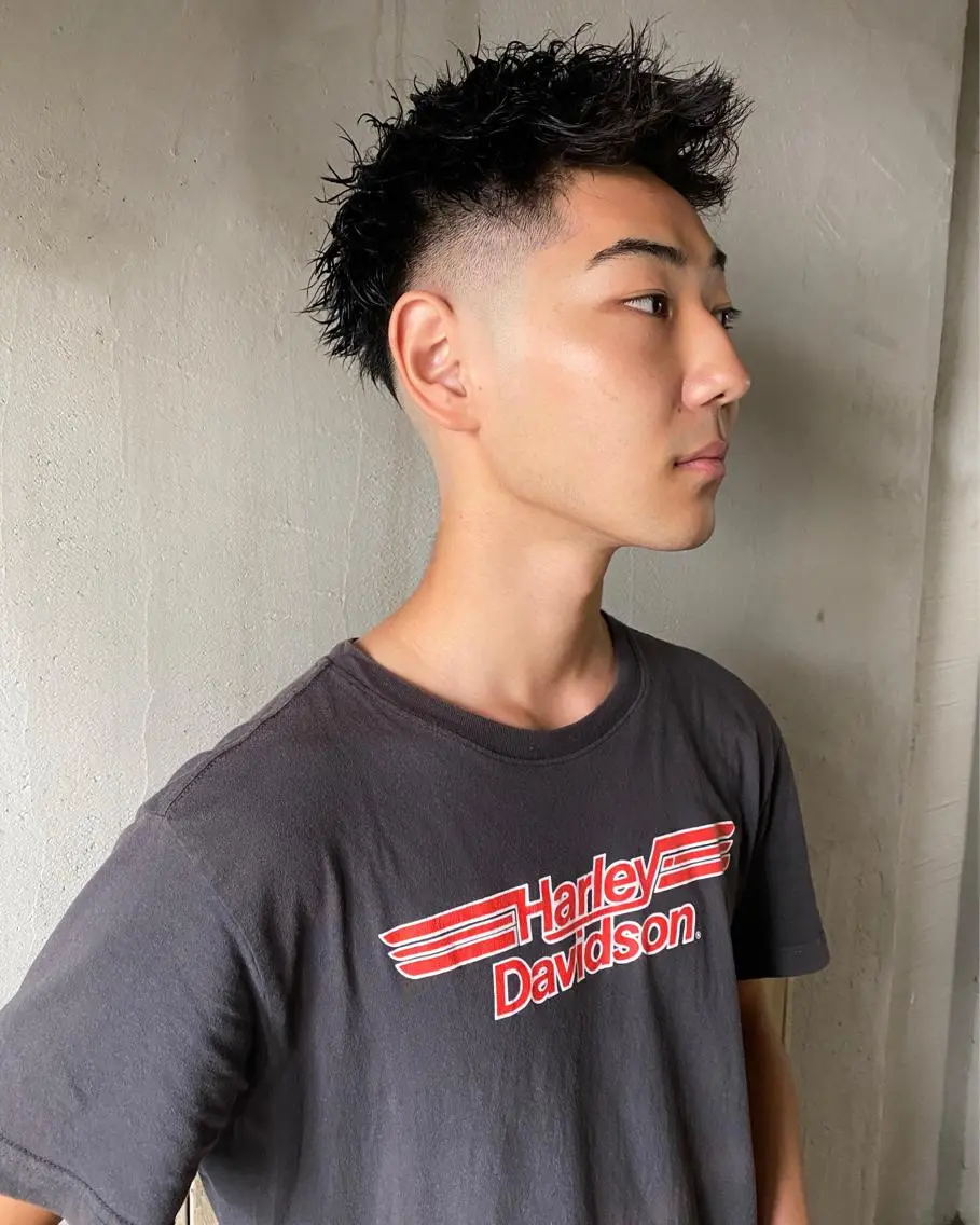パーマ メンズ カット パーマ パーマ、髪質改善 カズマのヘアスタイル