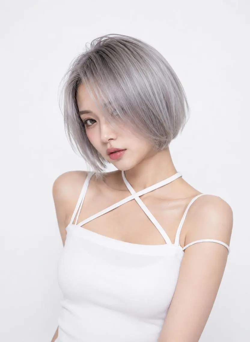 カラー ショート ブリーチ シルバー ダメージレス コバヤシ　ヒロヒトのその他イメージ