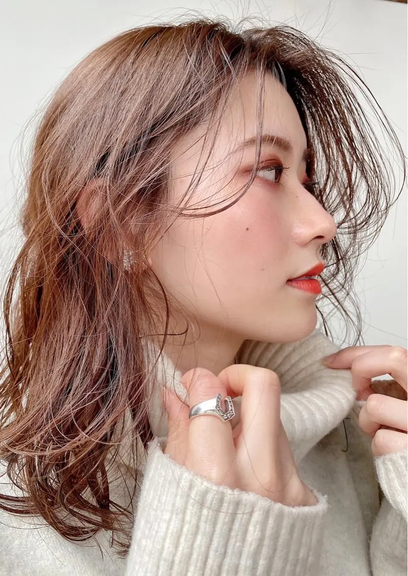 ロング カラー パーマ ヘアアレンジ 【公式】amble luxe池袋東口🩷のヘアスタイル