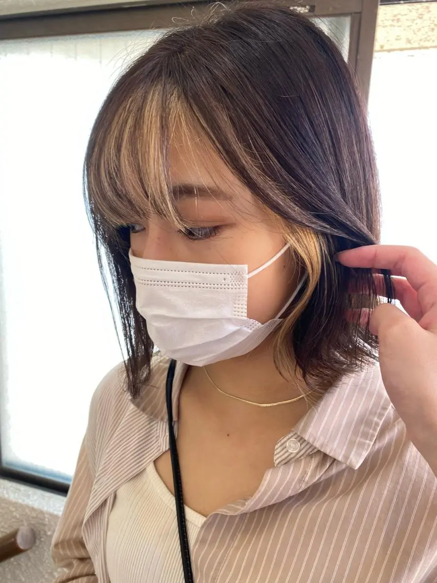 ショート カラー インナーカラー niconail 🧣ayu 📍烏山のネイルデザイン