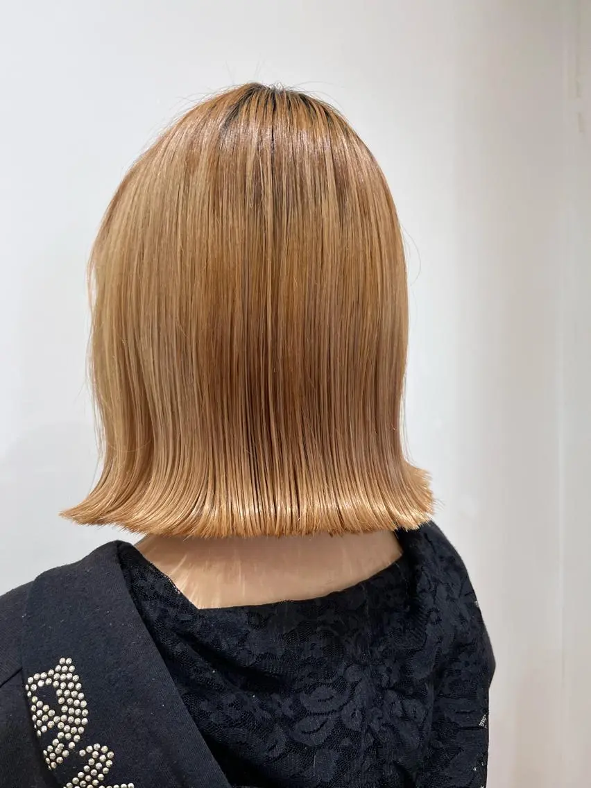 ミディアム 切りっぱなしボブ ボブ カット 富永 美玖のヘアスタイル