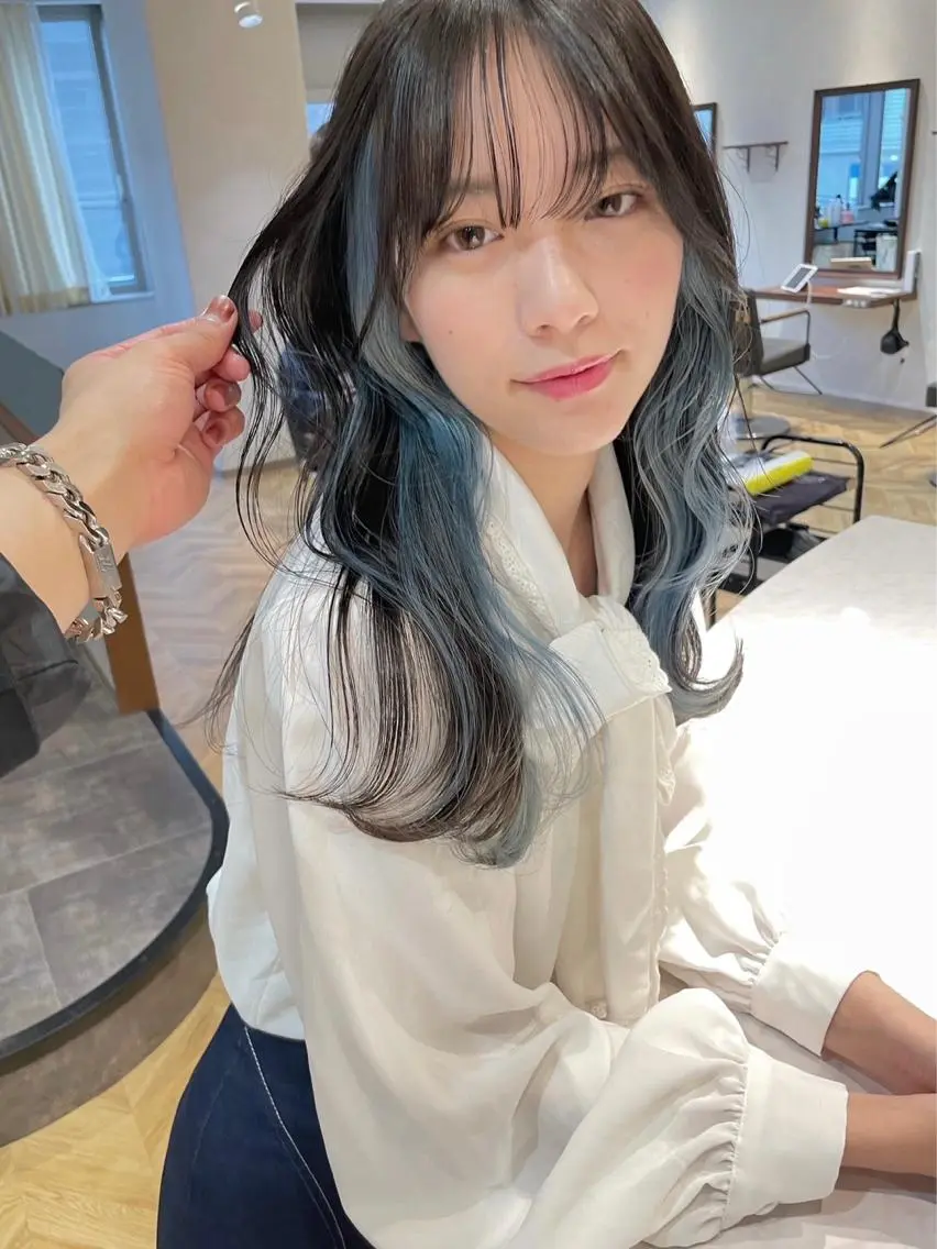 セミロング ヘアカラー トリートメント Aster 店長 れおんのヘアスタイル