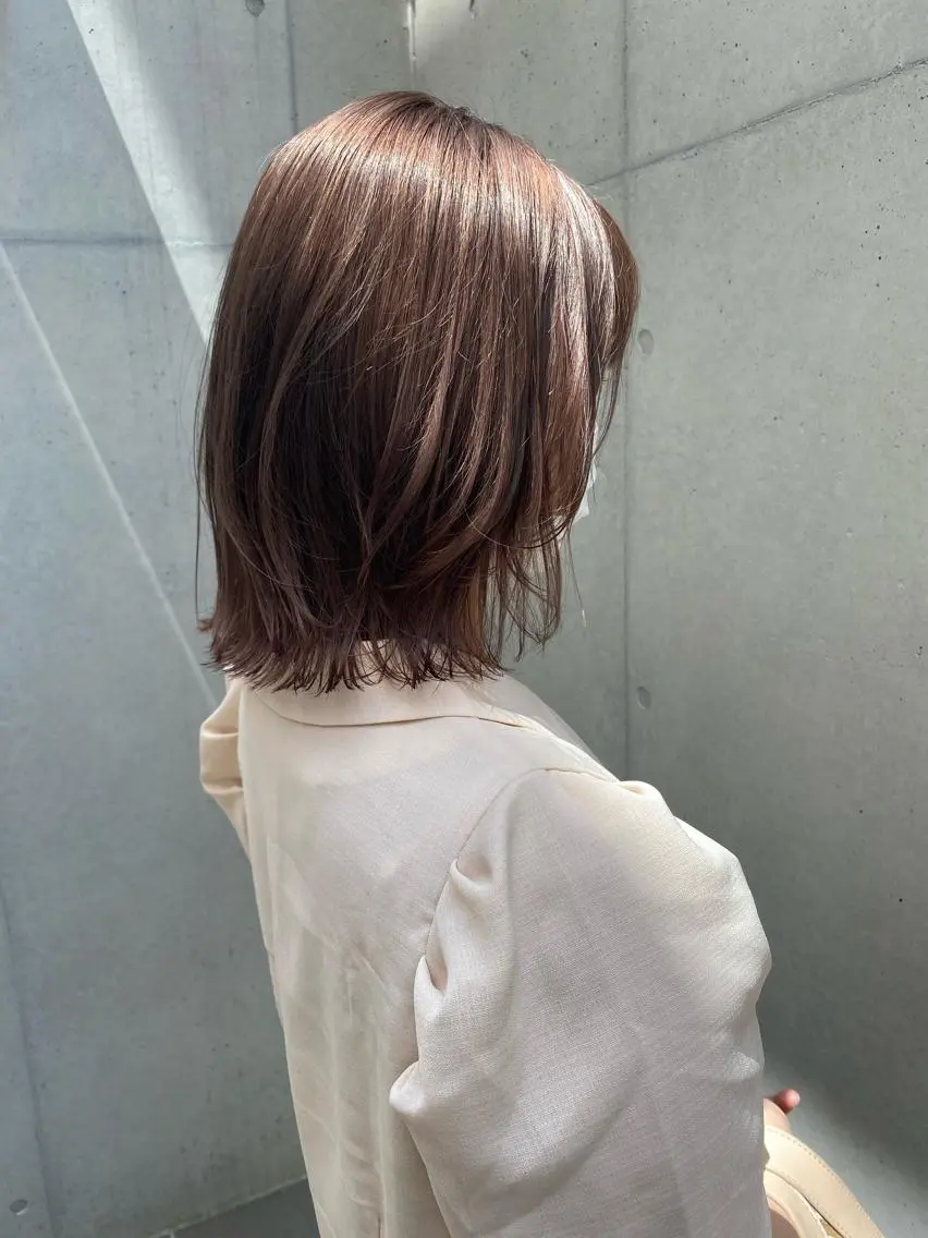 ミディアム カラー ベージュカラー イルミナカラー ミルクティーベージュ ✨透明感カラー✨ 🦖佐々木未来🦕のヘアスタイル