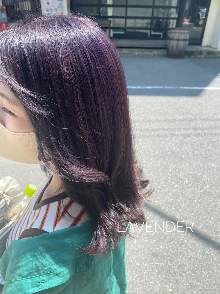 セミロング カラー ブリーチ ケアブリーチ 髪質改善 ヨシンモリ 韓国風ヘア YUKA🐻‍❄️ 🎀当日予約ok/のヘアスタイル