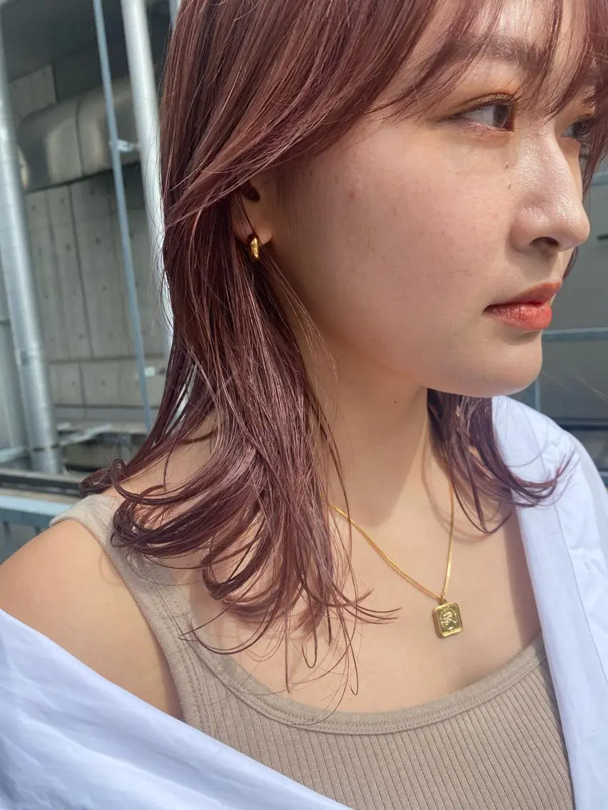 ミディアム カラー カット ヘアカラー トリートメント Tamagawa Sakiのヘアスタイル