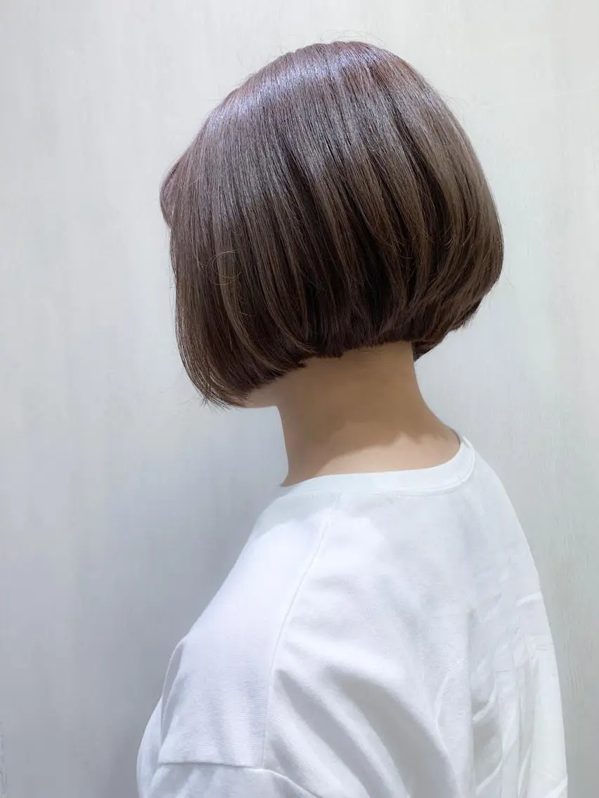 ショート ボブ ヘアカラー トリートメント 内藤 宏紀 tidasmileのヘアスタイル