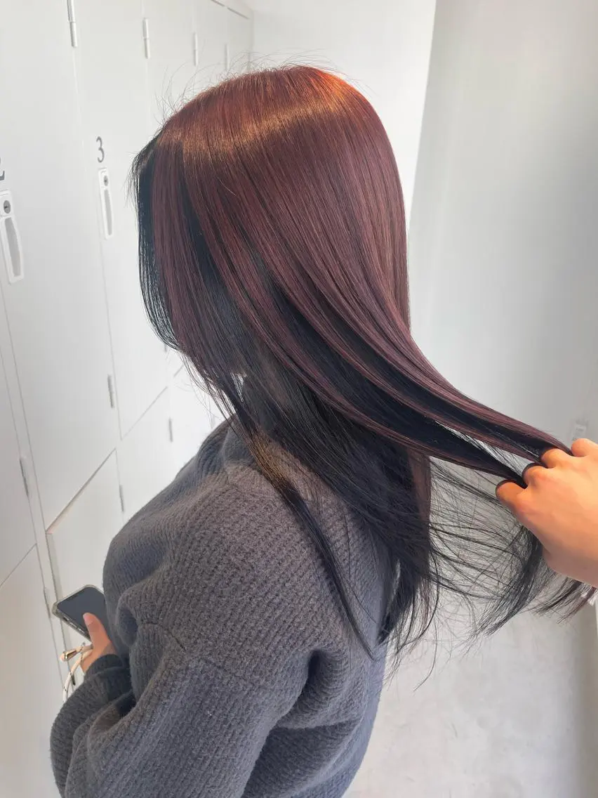 ロング カラー ヘアカラー トリートメント 店長 MANAMI 艶カラー／骨格ボブのヘアスタイル