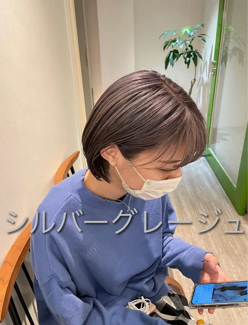 ショート カラー ブリーチ グレージュ シルバー シルバーグレージュ 限定クーポン 💕大量更新ブリーチのヘアスタイル