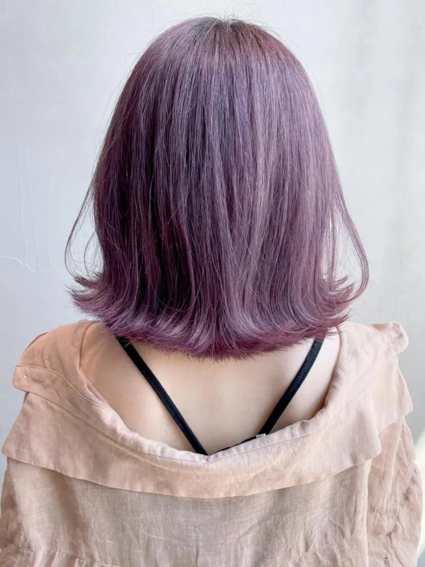 ミディアム カラー ヘアアレンジ パーマ ラベンダーカラー カット ヘアカラー トリートメント ITbyALBUM 浦和店のヘアスタイル