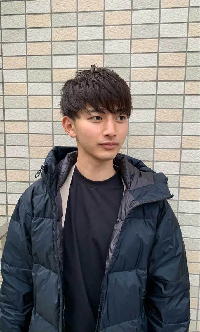 ショート カラー パーマ メンズ カット パーマ 明治神宮前 NANAMIのヘアスタイル