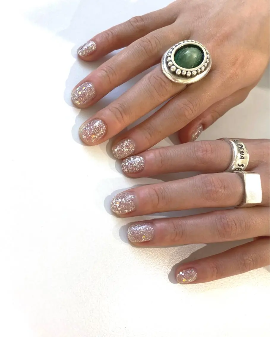 ネイル ラメ(グリッター) ワンカラーネイル ハンドネイル Ann nailのネイルデザイン