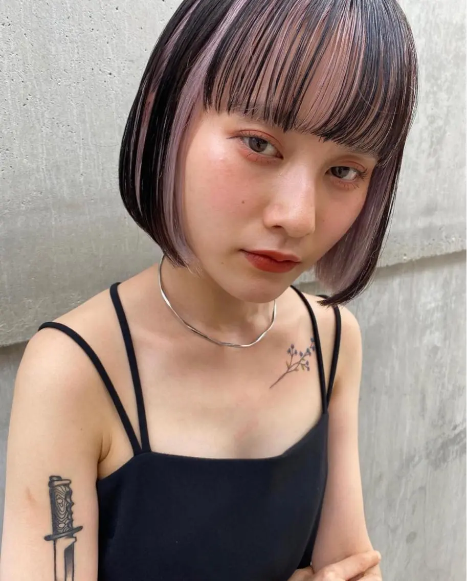 ショート ヘアアレンジ カット 縮毛矯正 トリートメント くびれレイヤー/艶 カラー　MADOKAのヘアスタイル