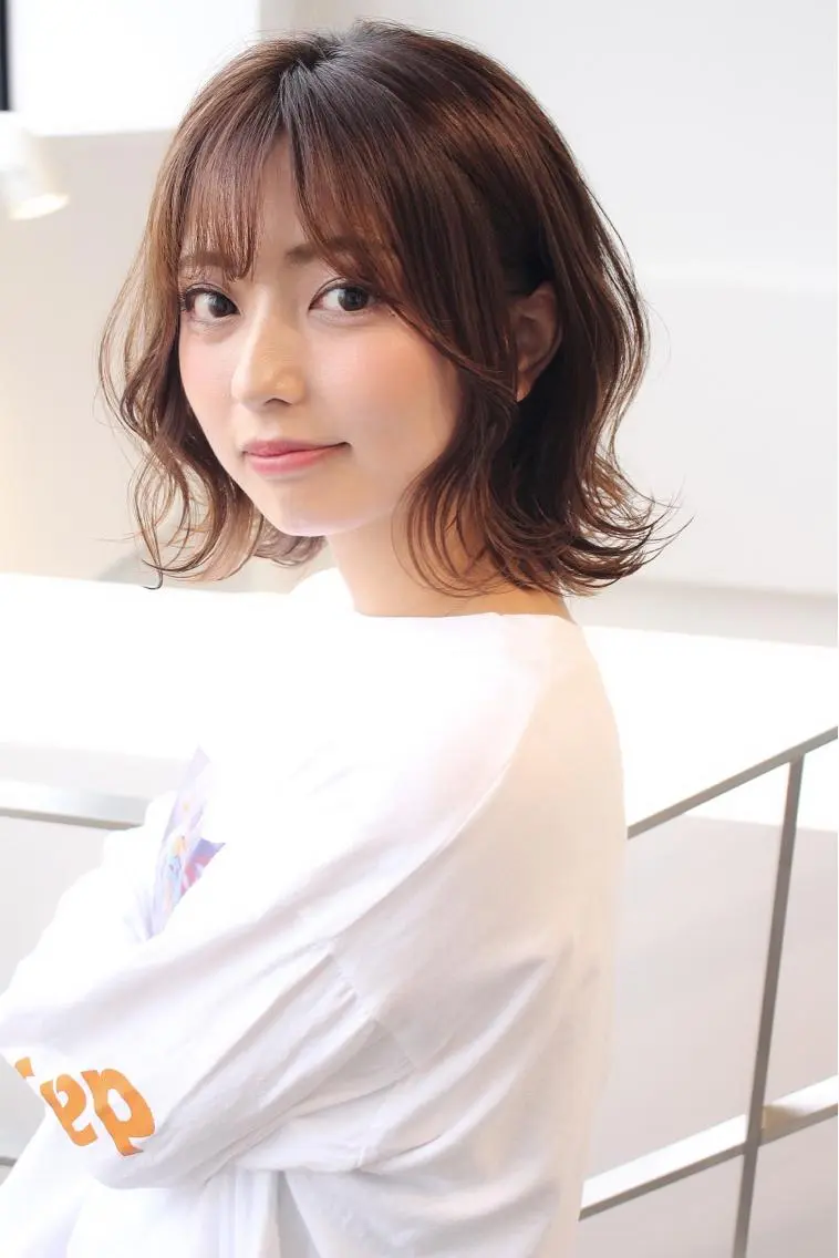 ミディアム カラー 髪質改善カラー ショートボブ専門のヘアスタイル