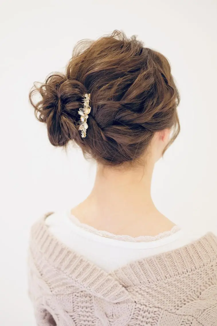 セミロング ヘアアレンジ 北村 ひとみのヘアスタイル