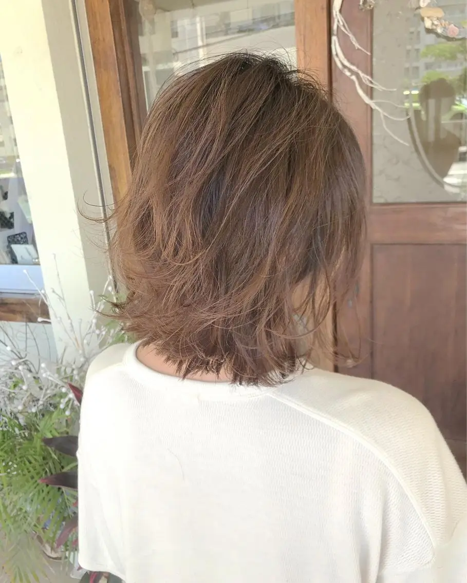 ショート カラー バレイヤージュ レイヤーカット カット ヘアカラー トリートメント grand juteのヘアスタイル