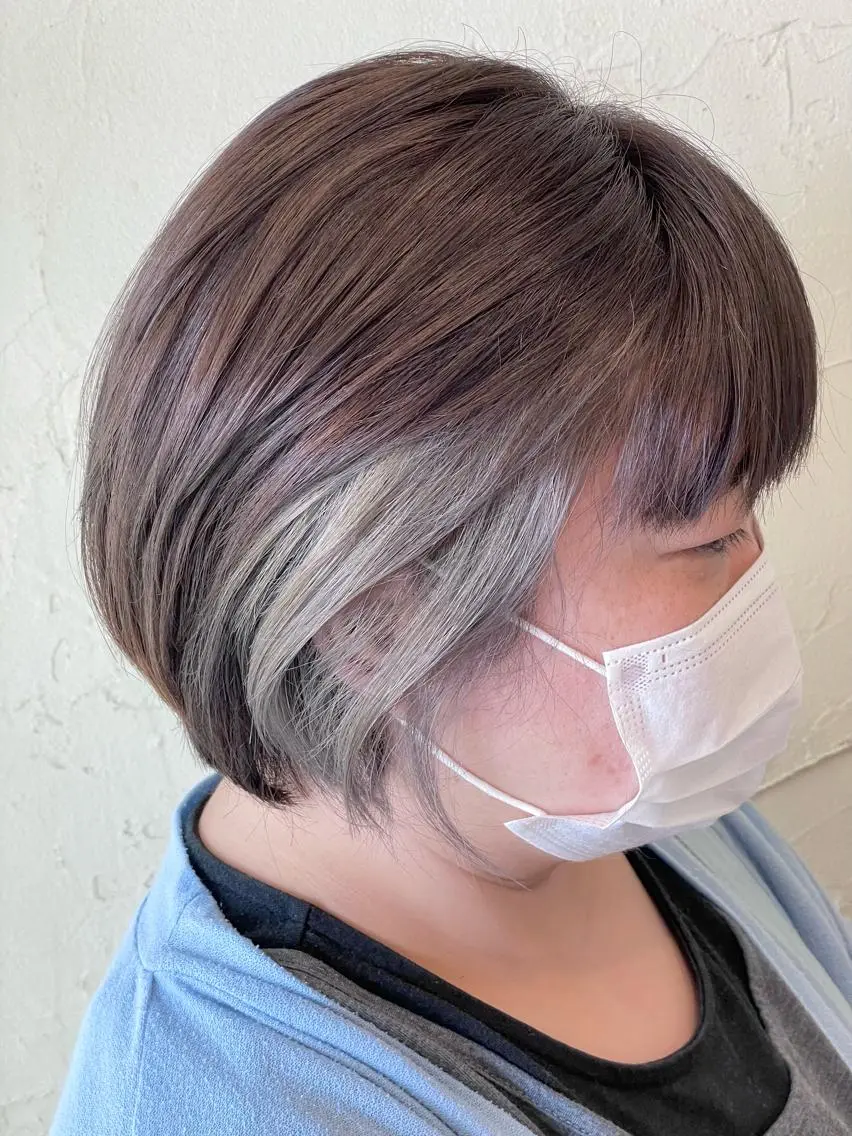 ショート カラー インナーカラー ショートヘア メンズ特化/パーマ指 名No.1/百瀬太郎のヘアスタイル