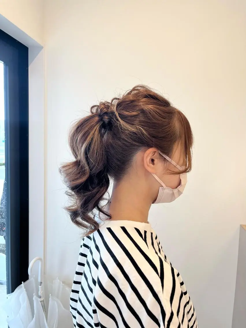 セミロング ヘアセット 加藤 明香里のヘアスタイル