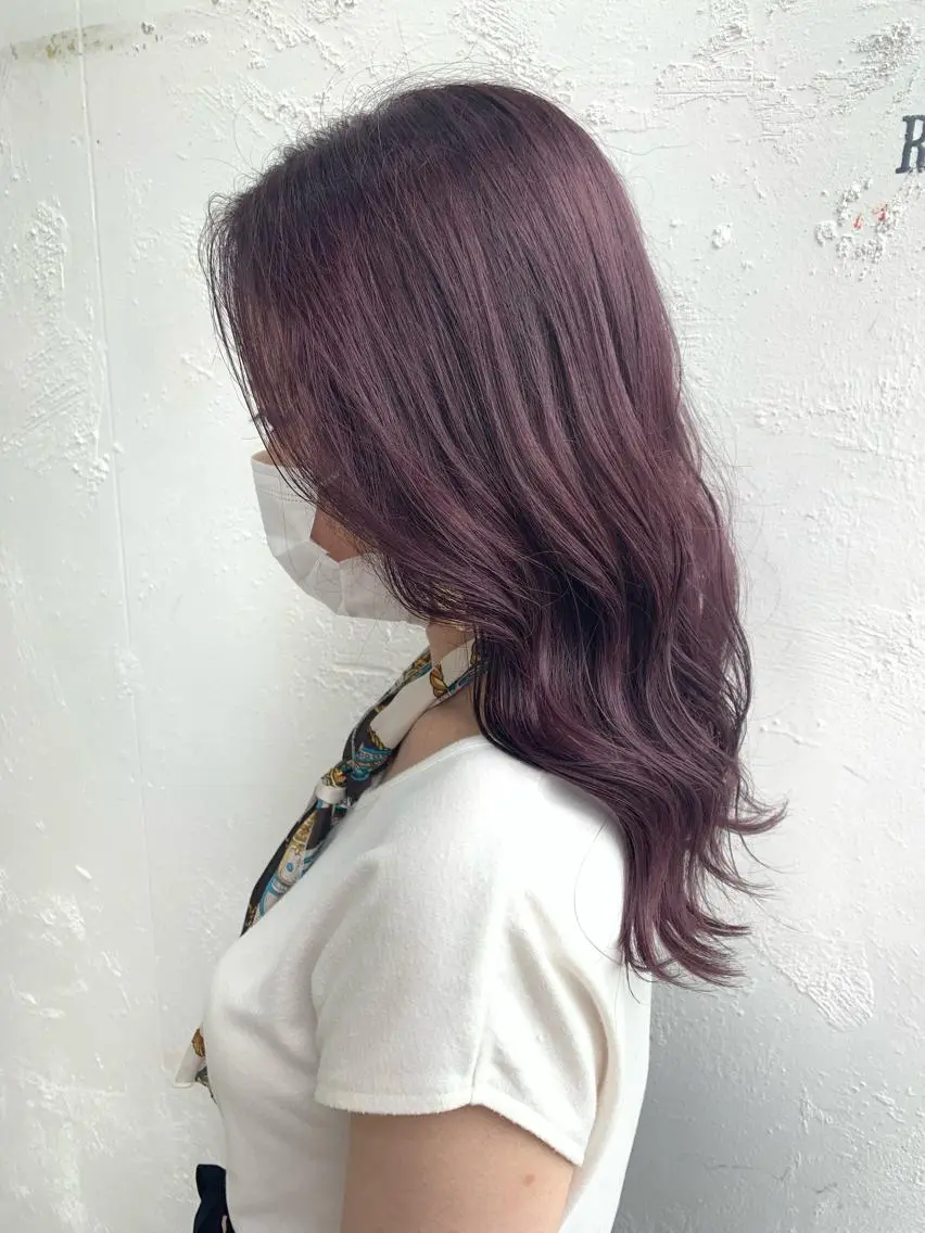 セミロング ヘアカラー トリートメント 大内 志穂のヘアスタイル