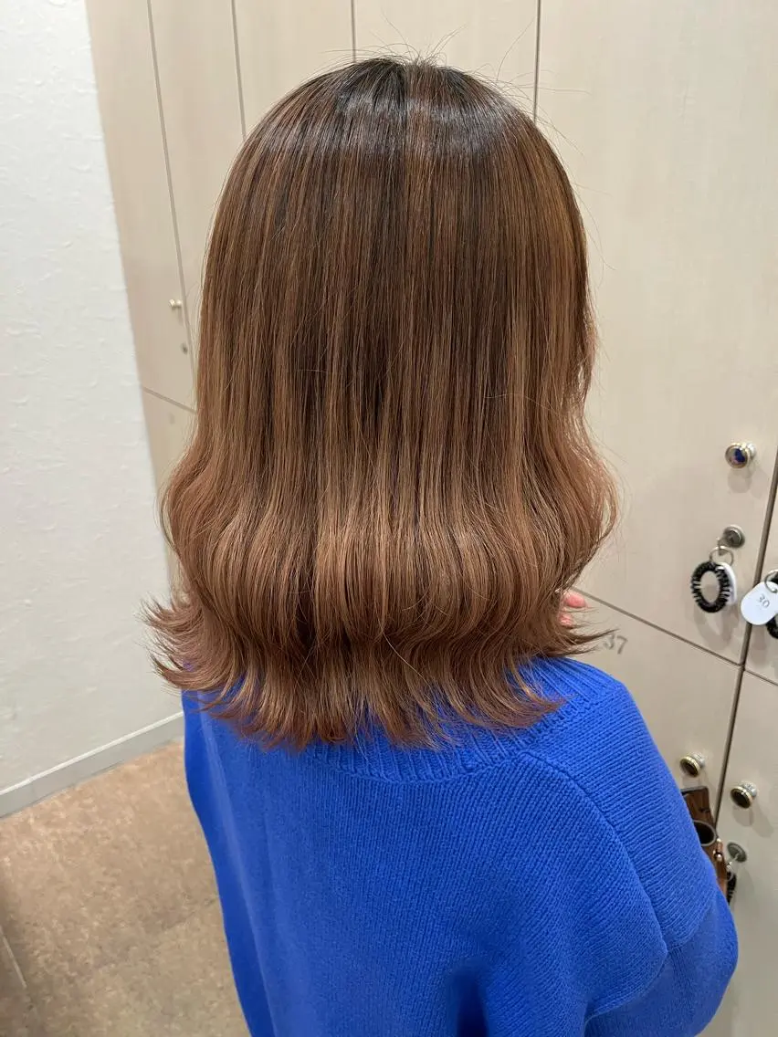 ミディアム カラー カット ヘアカラー トリートメント 艶カラー⏳ブリーチ Natsukiのヘアスタイル