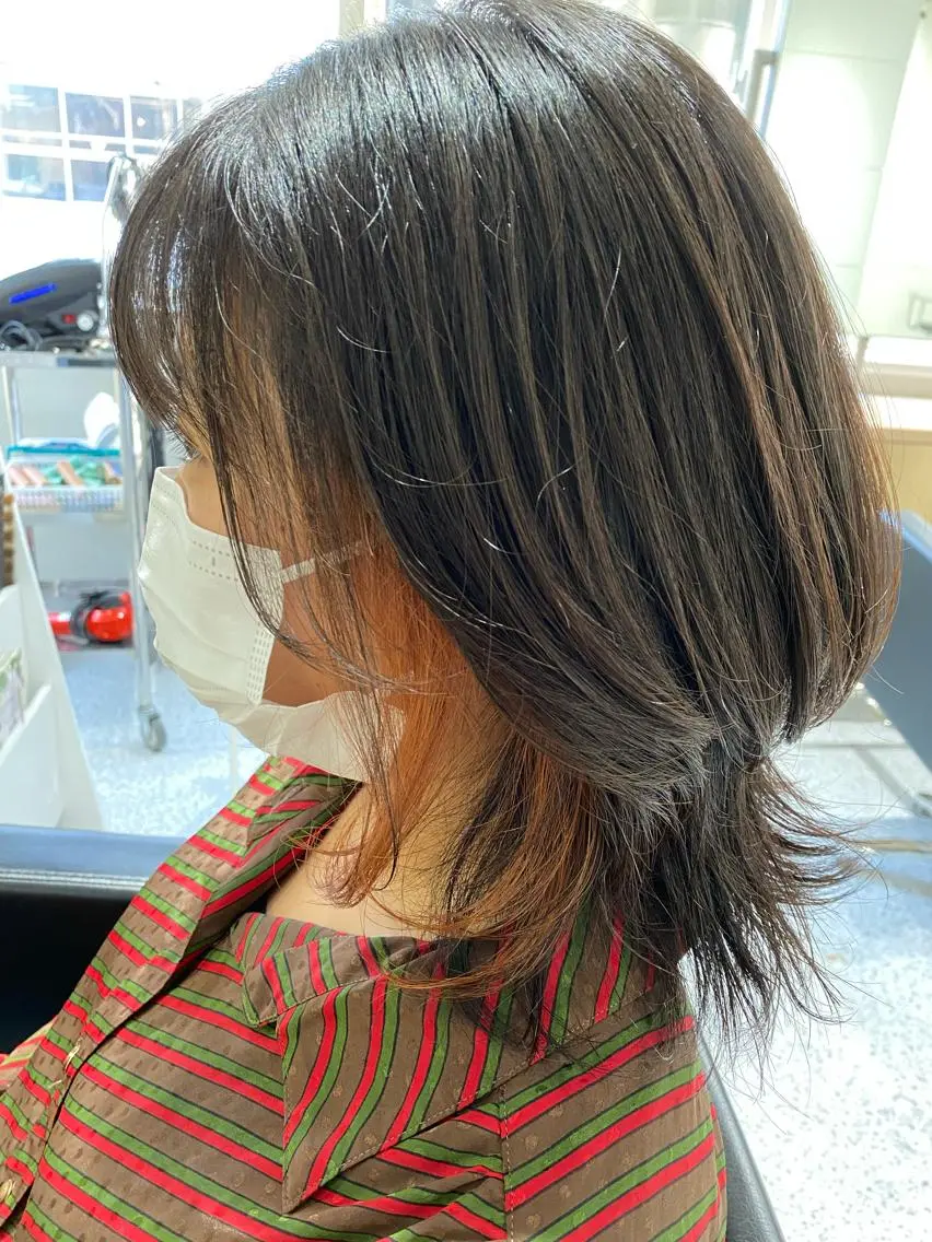 ミディアム カット ヘアカラー 縮毛矯正 トリートメント ✨透明感カラー ✨カイトのヘアスタイル