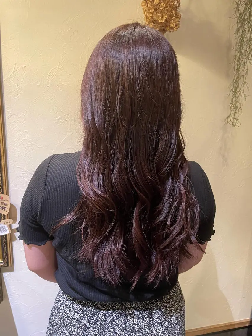 ロング カラー 豊崎 左知のヘアスタイル