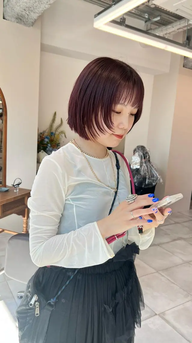 ショート カラー カット ヘアカラー トリートメント 赤みゼロ/透明感 カラー🌿KANTAのヘアスタイル