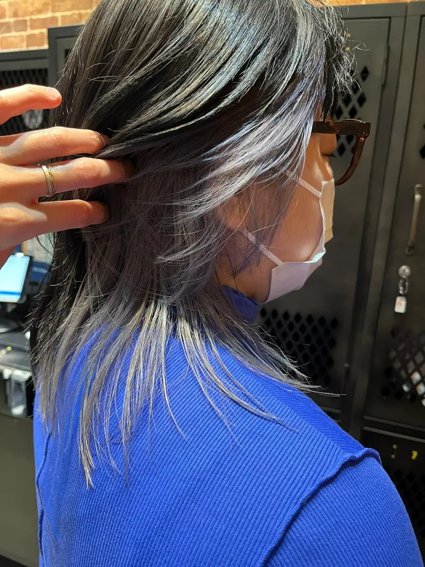ミディアム カラー パーマ ヘアアレンジ メンズ キッズ ネイル マツエク・マツパ メンズブリーチ メンズハイライト メンズインナーカラー メンズ韓国風 ブリーチ 久木原 ゆりのヘアスタイル