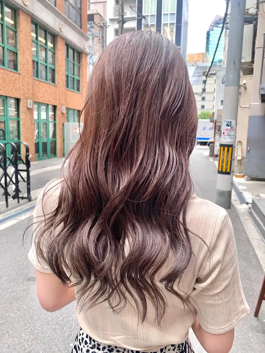 ロング カット ヘアカラー トリートメント 酸性ストレート/ブリ ーチなし/中村 匠のヘアスタイル