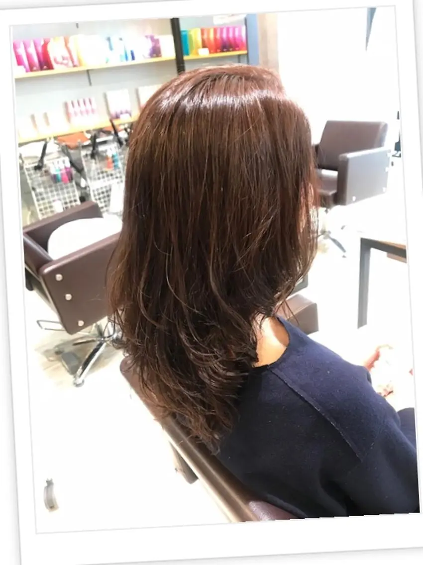 セミロング カラー パーマ ヘアアレンジ メンズ キッズ ネイル マツエク・マツパ カット ヘアカラー トリートメント EnBlesS西宮 マンツーマン神道有基のヘアスタイル