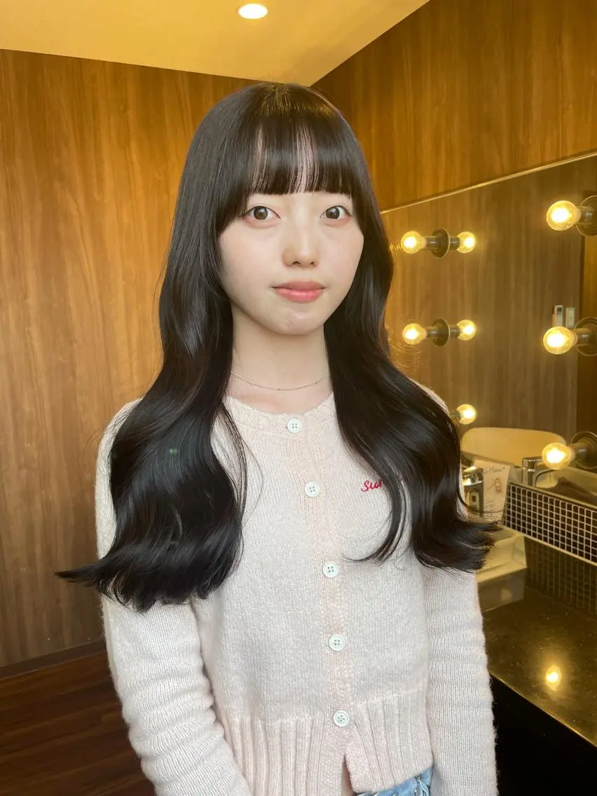 ロング カラー ヨシンモリ チヒョ🦋 韓国hair🇰🇷のヘアスタイル