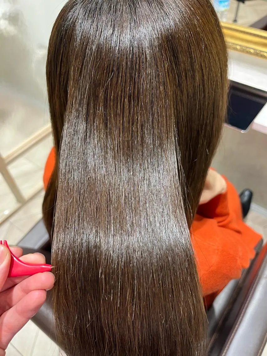 ロング 縮毛矯正 トリートメント ショート・ボブ🍎 ナカノユウキのヘアスタイル