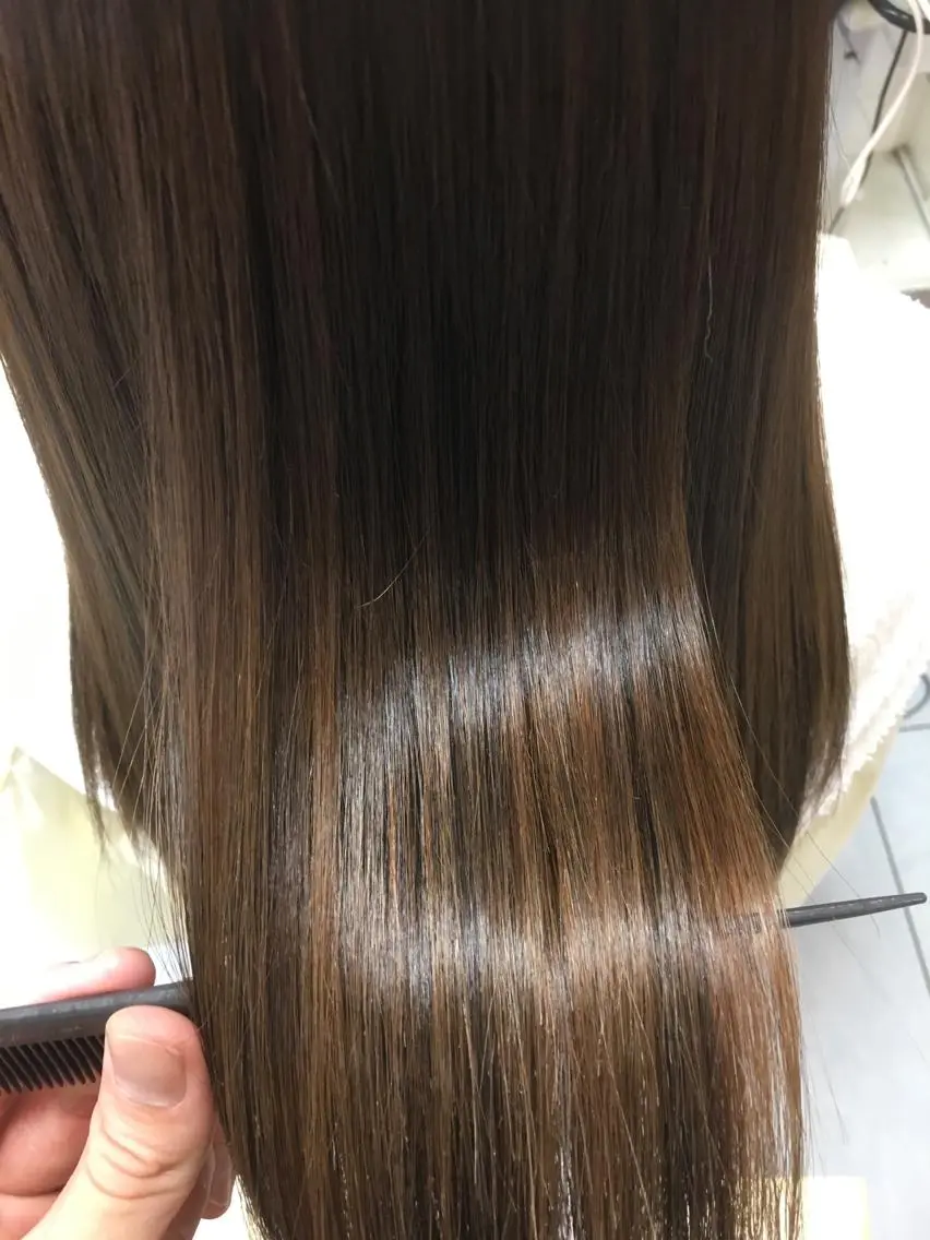 ロング 髪質改善 トリートメント 髪質改善/縮毛矯正 /レイヤーカット岡部のヘアスタイル