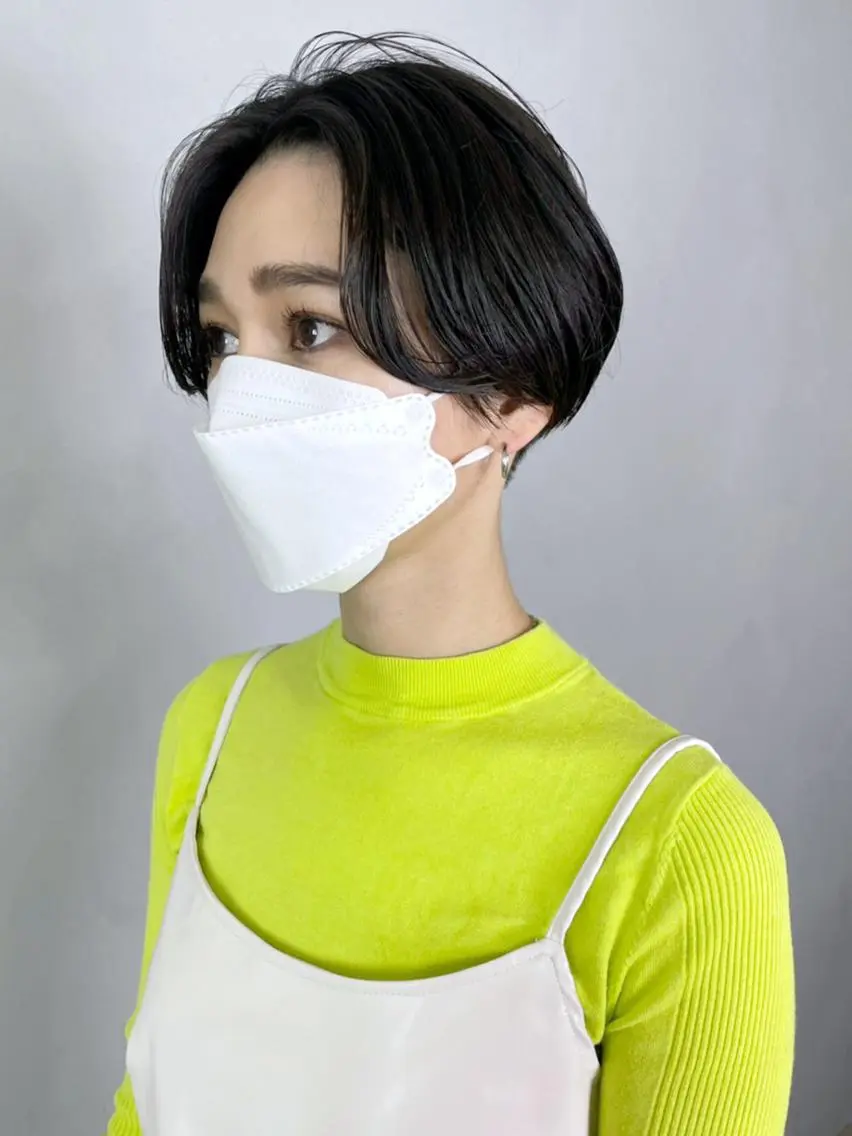 ショート カラー パーマ ヘアアレンジ ハンサムショート ショートヘア ITbyALBUM 藤沢店のヘアスタイル