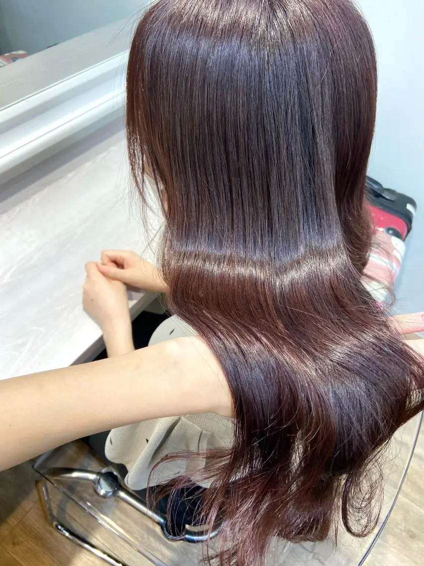 ロング カラー ベージュカラー ブリーチ ケアブリーチ 透明感カラー ダブルカラー mai 🎀 / 梅田美容室のヘアスタイル