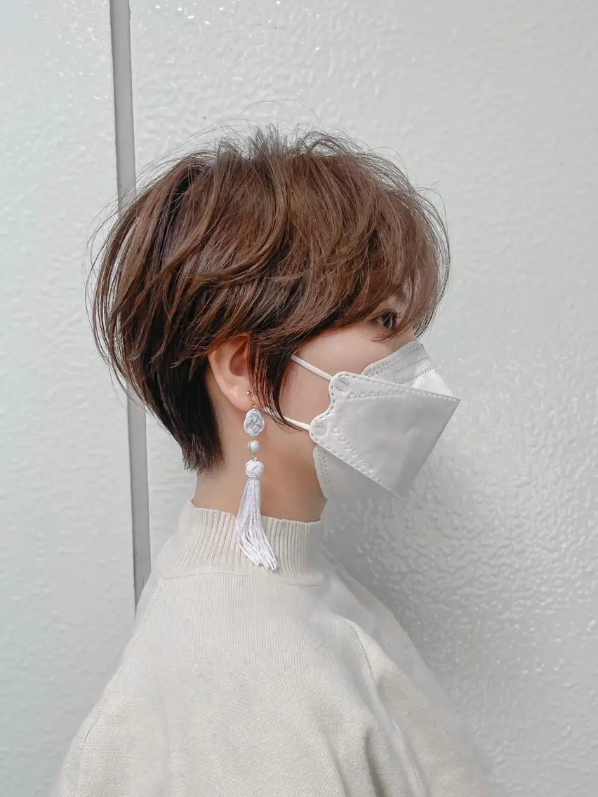ショート パーマ クロスパーマ松永裕久 似合わせカットのヘアスタイル