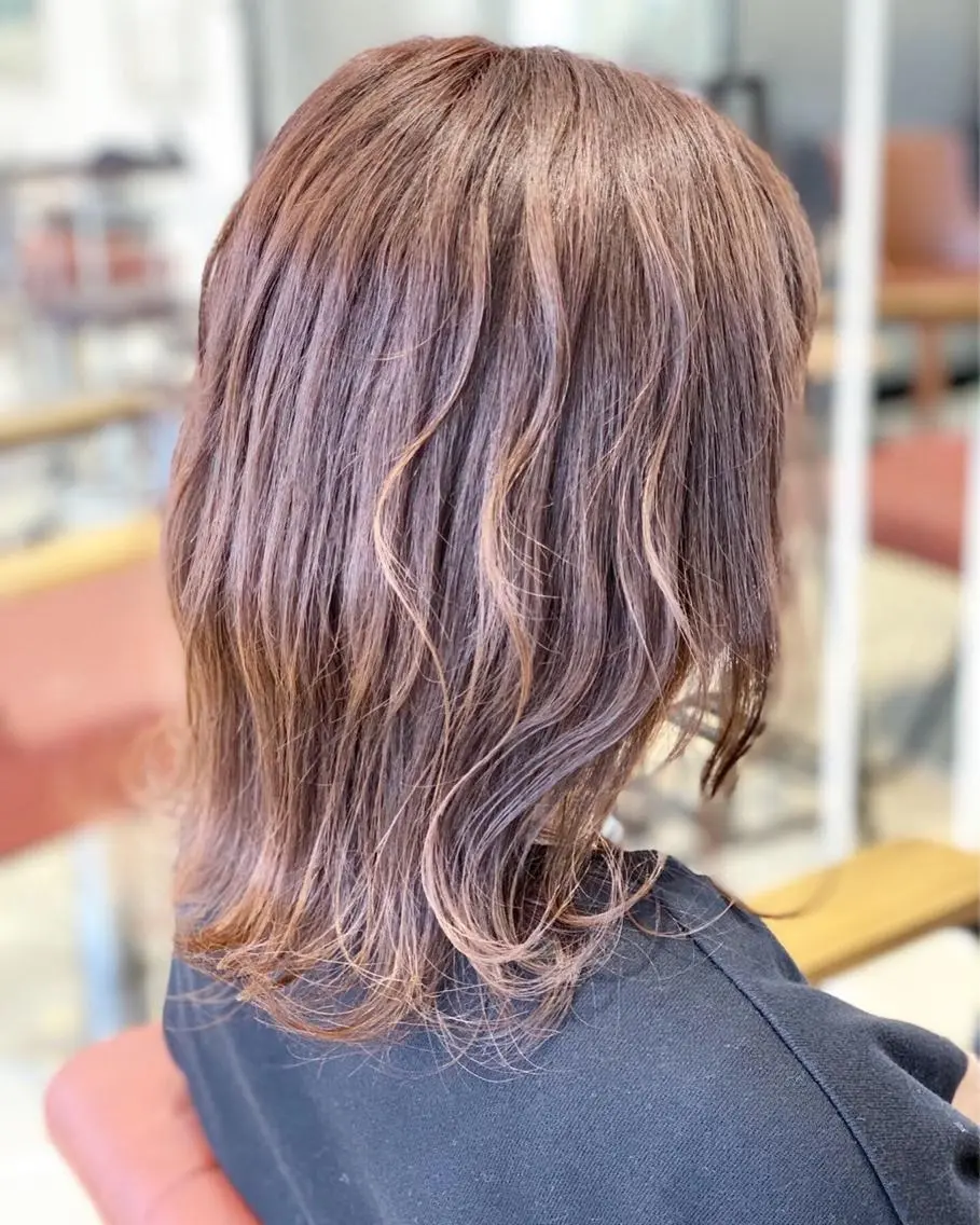 ミディアム カラー ベージュカラー ラベンダーカラー ラベンダーベージュ カット ヘアカラー GranCieux 水戸/まつパ🧡黒柳のマツエク・マツパデザイン