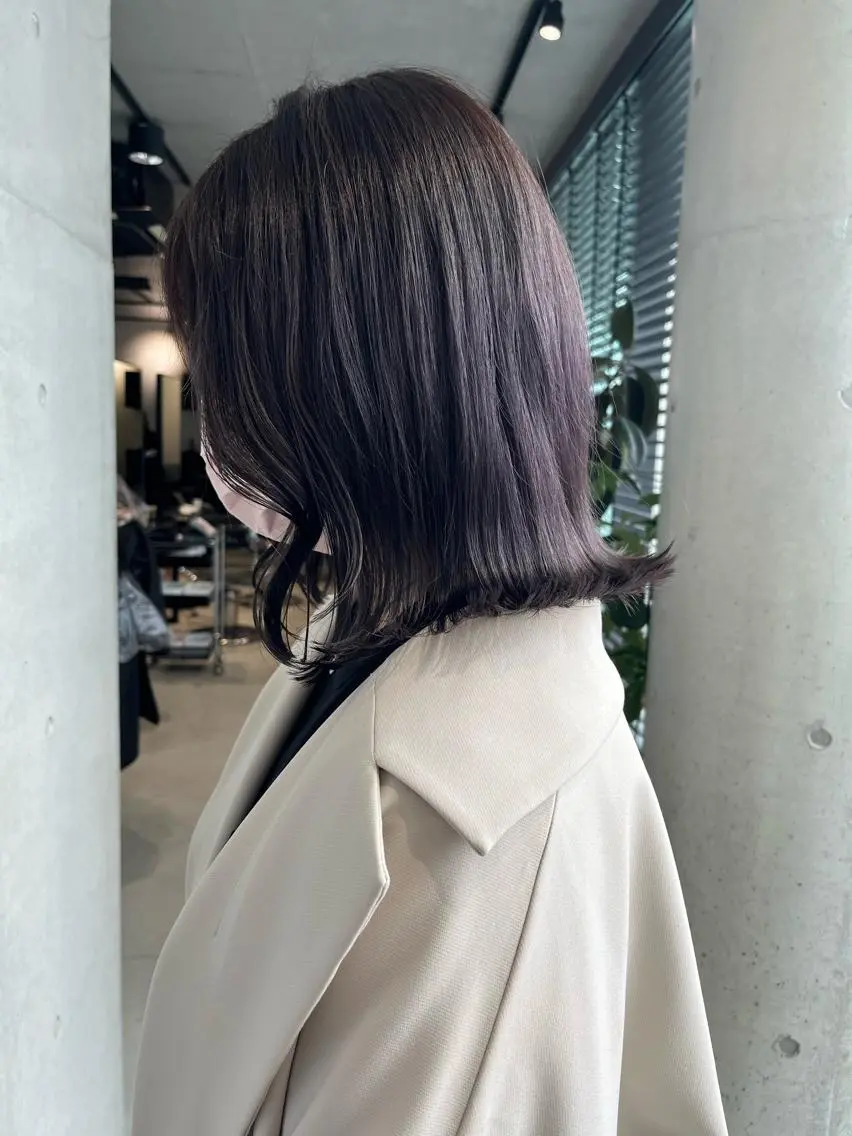 ミディアム カラー ヘアカラー トリートメント 透明感カラー✂︎ /縮毛矯正/YUKAのヘアスタイル