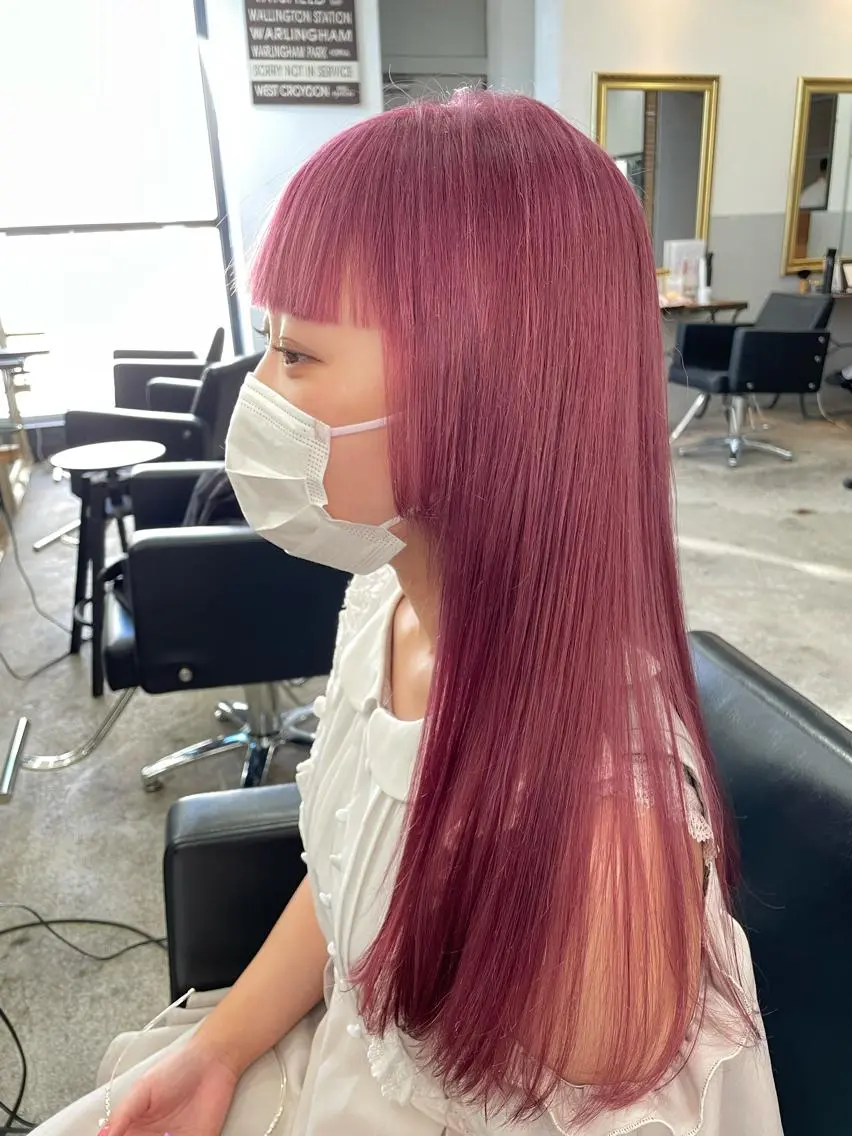 ロング ヘアカラー トリートメント 大内 志穂のヘアスタイル