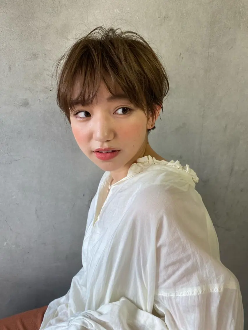 ショート カット ヘアカラー 口コミ150件超え 💬☘️笹岡航太のヘアスタイル
